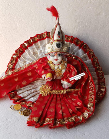Handmade Full Bengali Theme Combo: Designer Laddu Gopal Dress, Kanha Ji Poshak, Bal Gopal Dress & Krishna Ji Dress for Janmashtami Festival