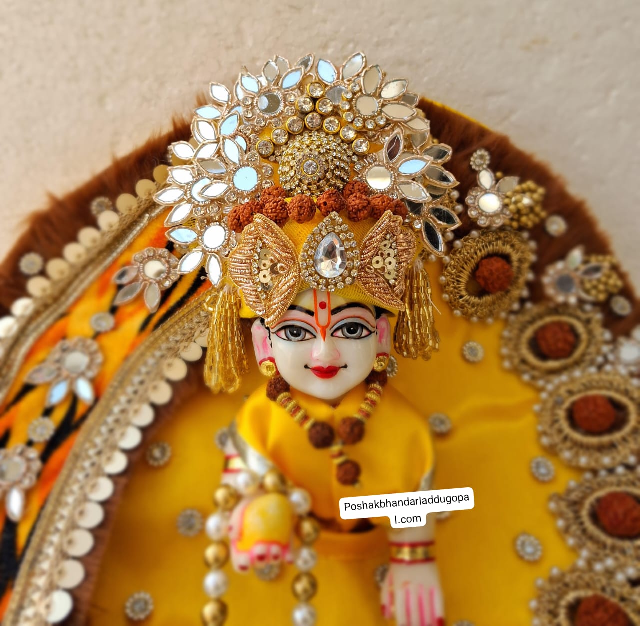 Handmade Bhole Bhandari Dress with Pagdi - Designer Laddu Gopal Dress, Kanha Ji Poshak, Bal Gopal Dress for Janmashtami Festival