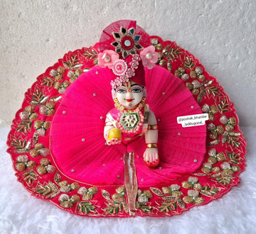 Handmade Designer Laddu Gopal Dress with Pagdi | Fancy Kanha Ji Poshak for Janmashtami | Bal Gopal & Krishna Ji Dress