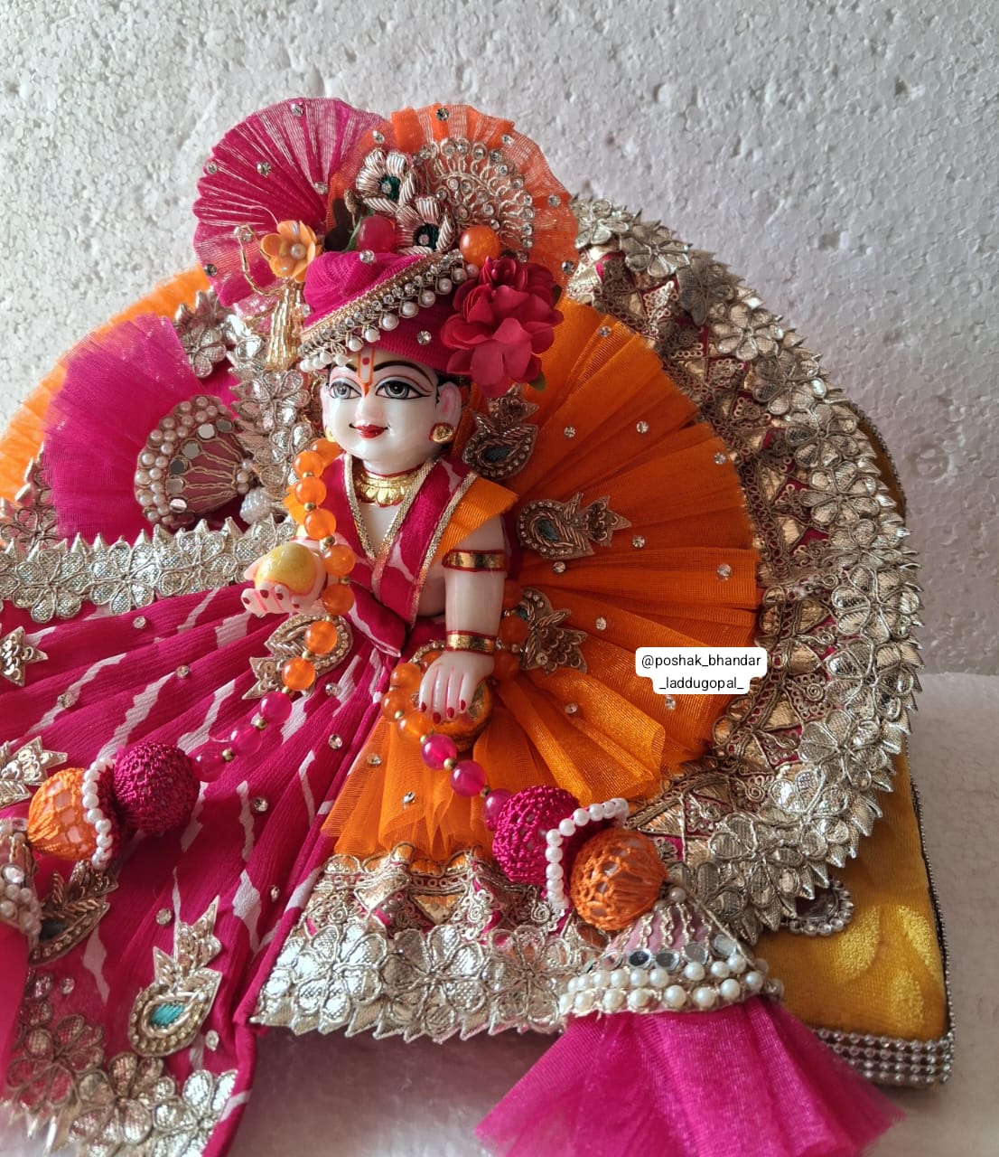 Handmade Designer Laddu Gopal Dress | Fancy Kanha Ji Poshak for Janmashtami | Unique Bal Gopal & Krishna Ji Dress for Festivals
