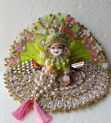 Handmade Designer Laddu Gopal Poshak with Heavy Pagdi - Fancy Kanha Ji Dress for Janmashtami, Bal Gopal & Krishna Ji Celebrations (Sizes 2/3/4)