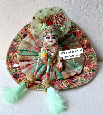 Handmade Mirror Work Laddu Gopal Dress | Designer Kanha Ji Poshak for Janmashtami | Fancy Bal Gopal & Krishna Ji Dress