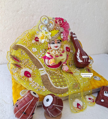Handmade Basant Panchami Special: Designer Laddu Gopal Dress, Fancy Kanha Ji Poshak, Bal Gopal & Krishna Ji Dress for Festivals & Janmashtami