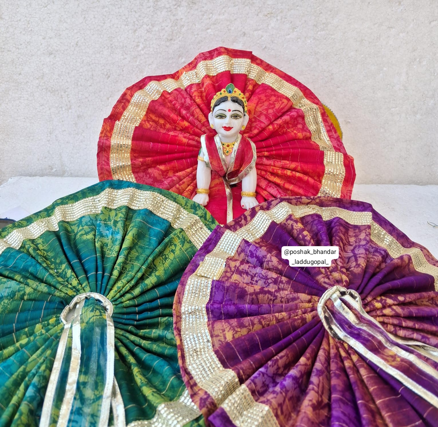 Handmade Designer Laddu Gopal Dress - Fancy Kanha Ji Poshak for Janmashtami Festival | Bal Gopal & Krishna Ji Dress Collection