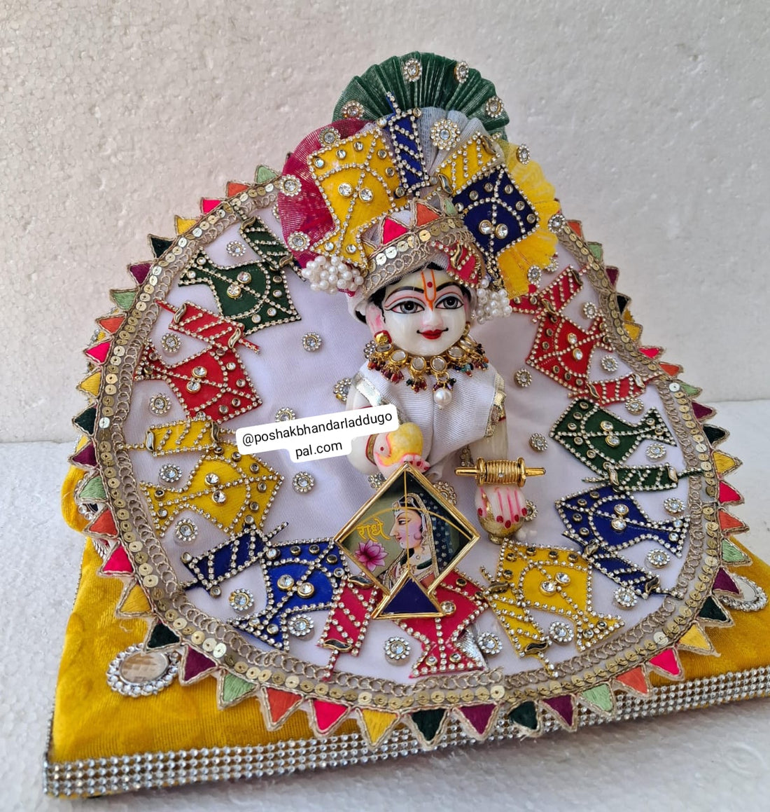 Handmade Laddu Gopal Dress - Designer Kanha Ji Poshak for Janmashtami | Fancy Bal Gopal Dress & Krishna Ji Dress for Festivals