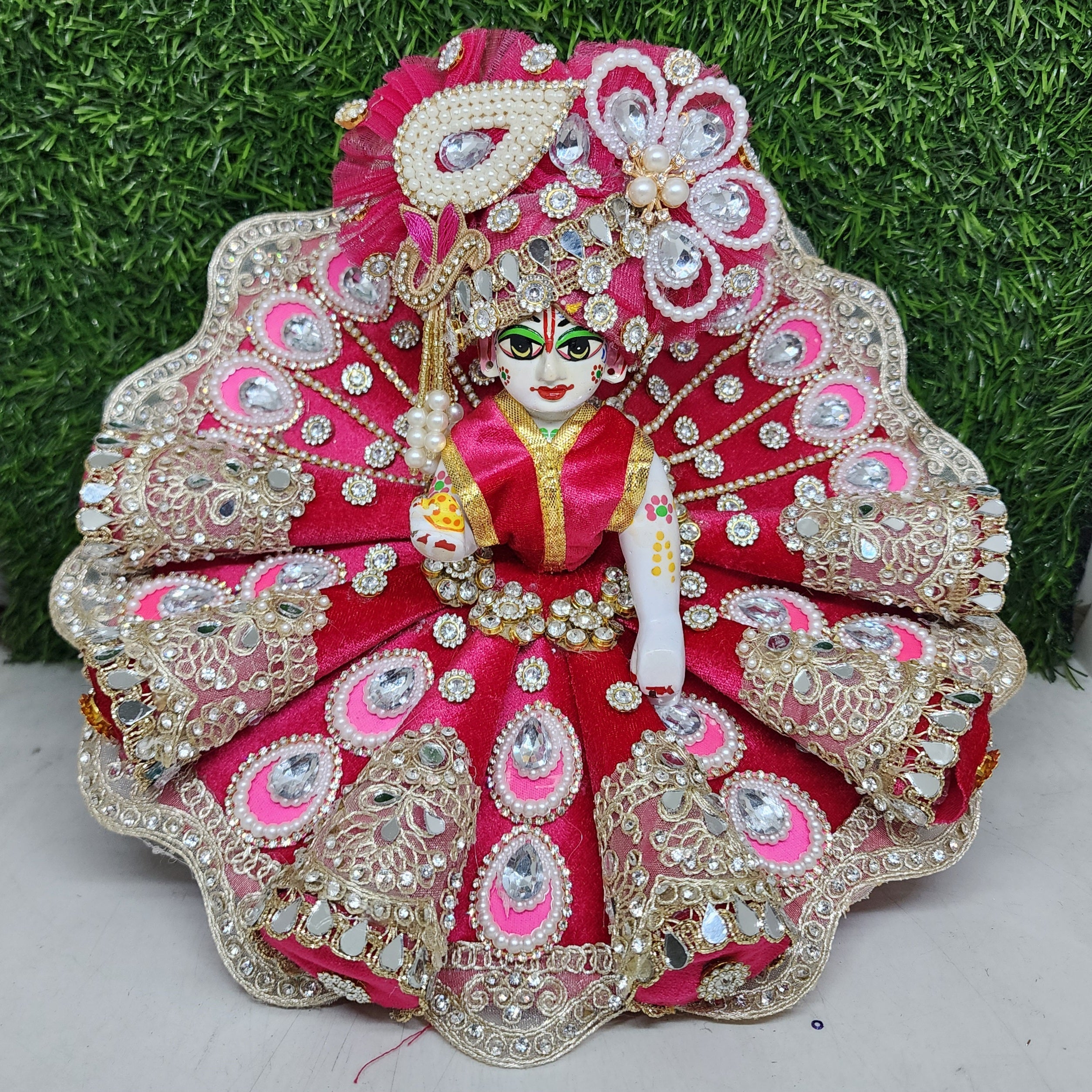 Designer Laddu Gopal Dress for Janmashtami | Fancy Kanha Ji Poshak in Size 0-6 | Heavy Quality Bal Gopal Dress for Unique Festivals