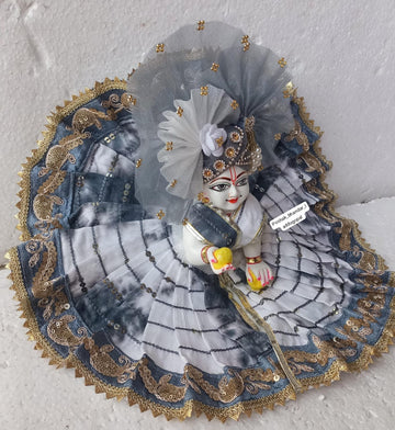 Handmade Designer Laddu Gopal Dress with Heavy Pagdi - Fancy Kanha Ji Poshak for Janmashtami, Bal Gopal & Krishna Ji Dress