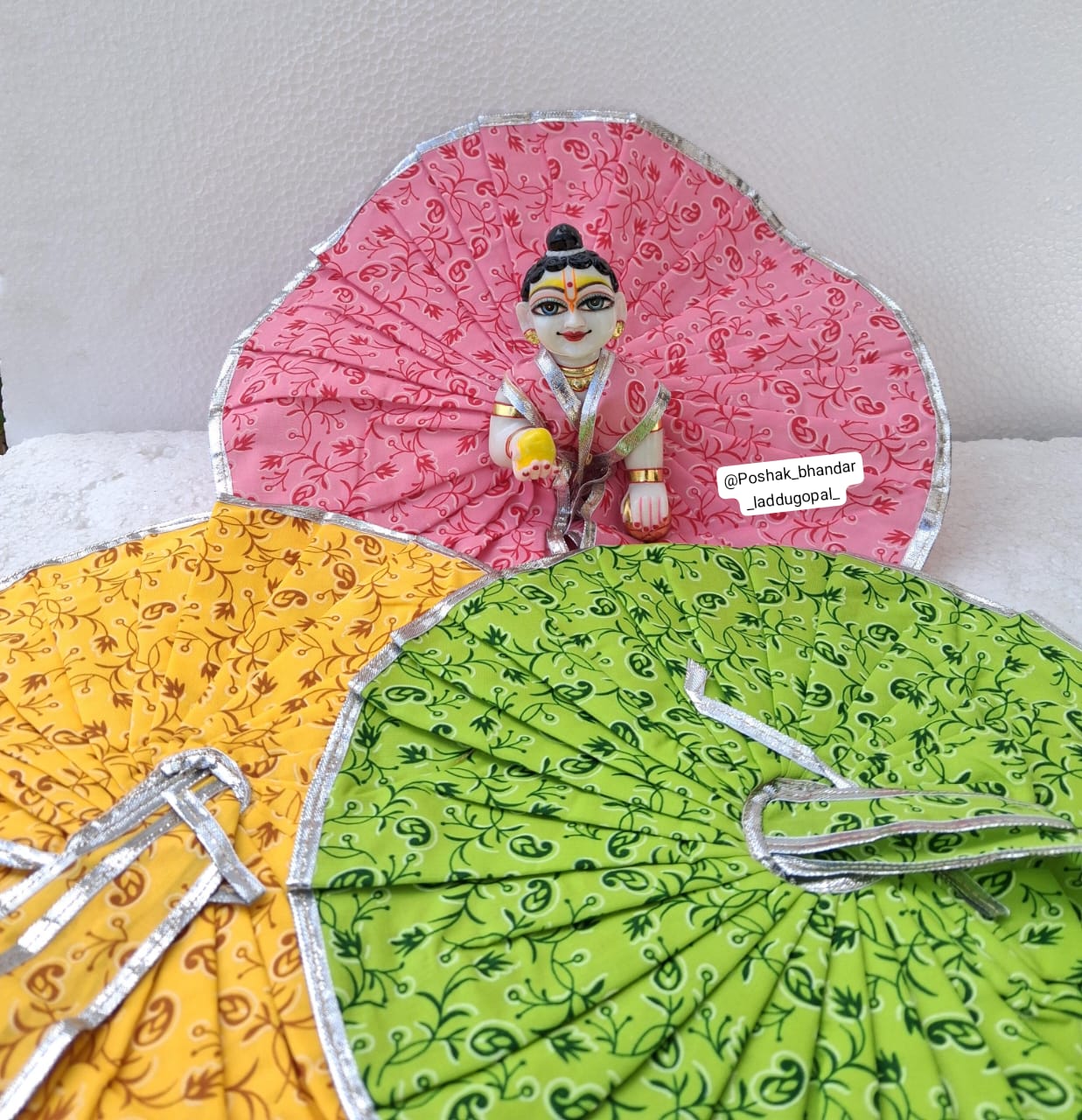 Handmade 6/7 No. Cotton Laddu Gopal Dress | Designer Kanha Ji Poshak for Janmashtami | Fancy Bal Gopal & Krishna Ji Dress