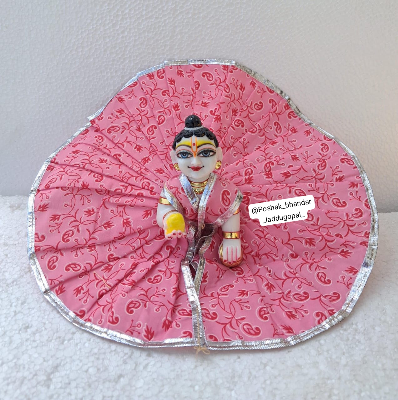 Handmade 6/7 No. Cotton Laddu Gopal Dress | Designer Kanha Ji Poshak for Janmashtami | Fancy Bal Gopal & Krishna Ji Dress