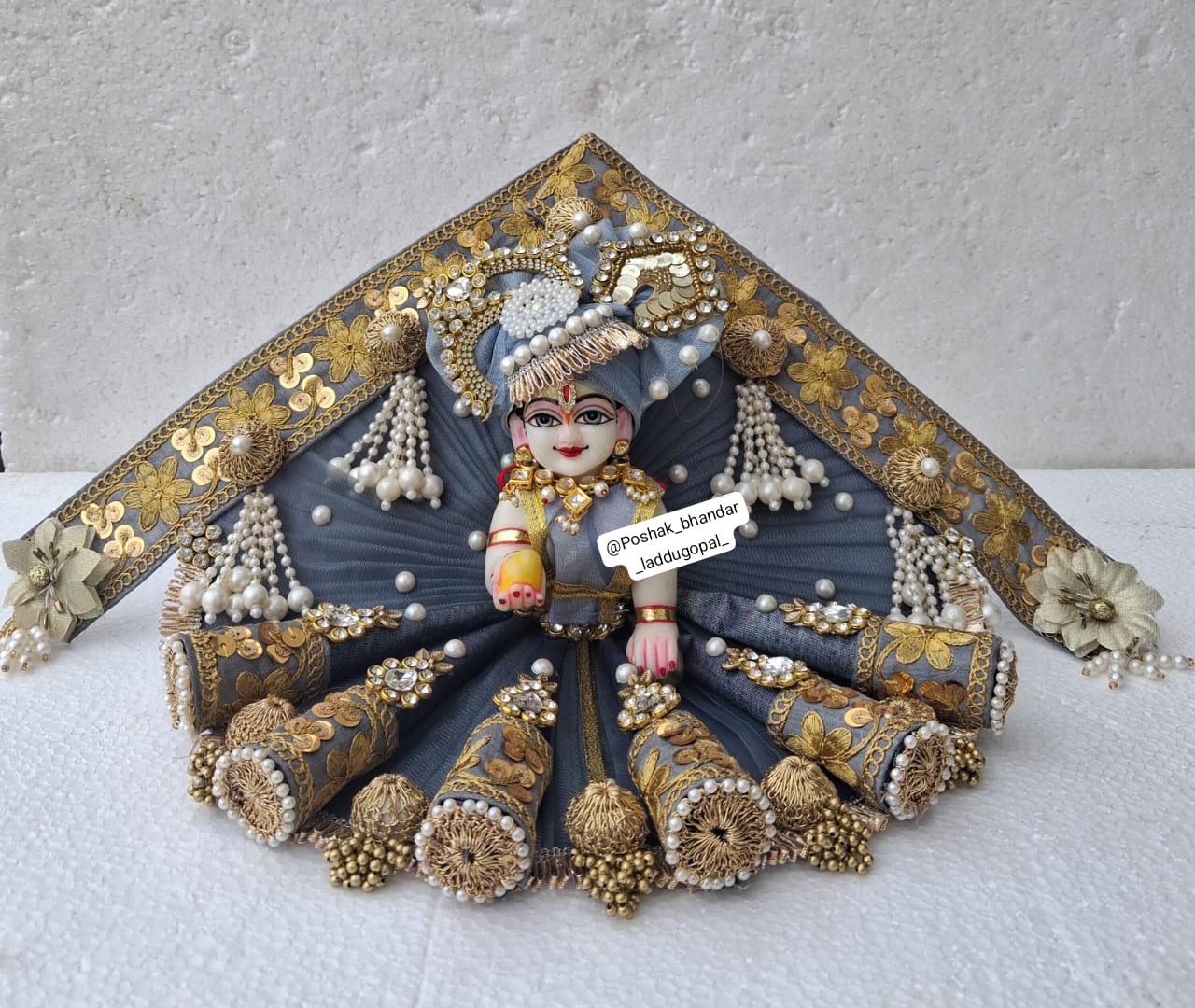 Handmade Designer Laddu Gopal Dress | Fancy Kanha Ji Poshak for Janmashtami | Bal Gopal & Krishna Ji Dress - Perfect Festival Outfit
