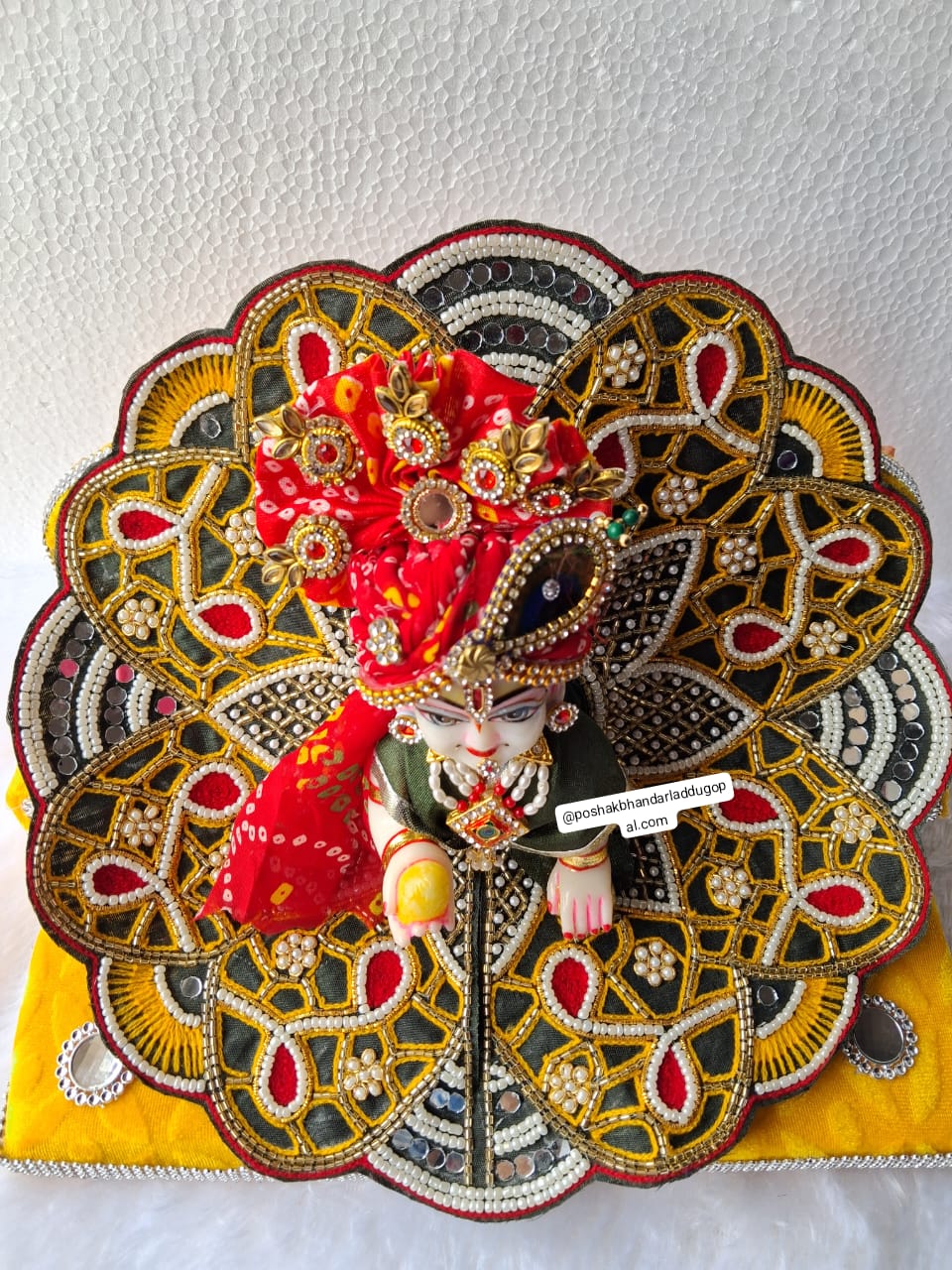 Handmade Heavy Handwork Laddu Gopal Dress | Designer Kanha Ji Poshak for Janmashtami | Fancy Bal Gopal & Krishna Ji Dress