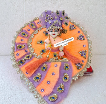 Handmade Designer Laddu Gopal Dress with Pagdi and Patka | Fancy Kanha Ji Poshak for Janmashtami | Bal Gopal & Krishna Ji Dress