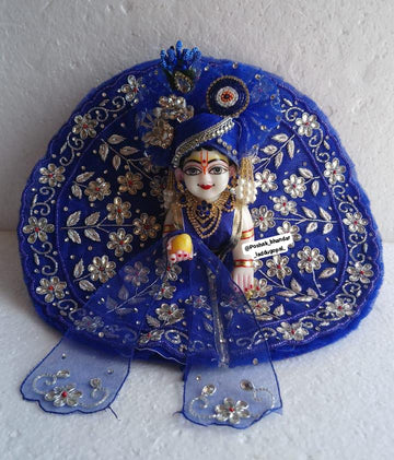 Handmade Gota Patti Dress with Pagdi for Laddu Gopal | Designer Kanha Ji Poshak | Fancy Bal Gopal Dress for Janmashtami Celebrations