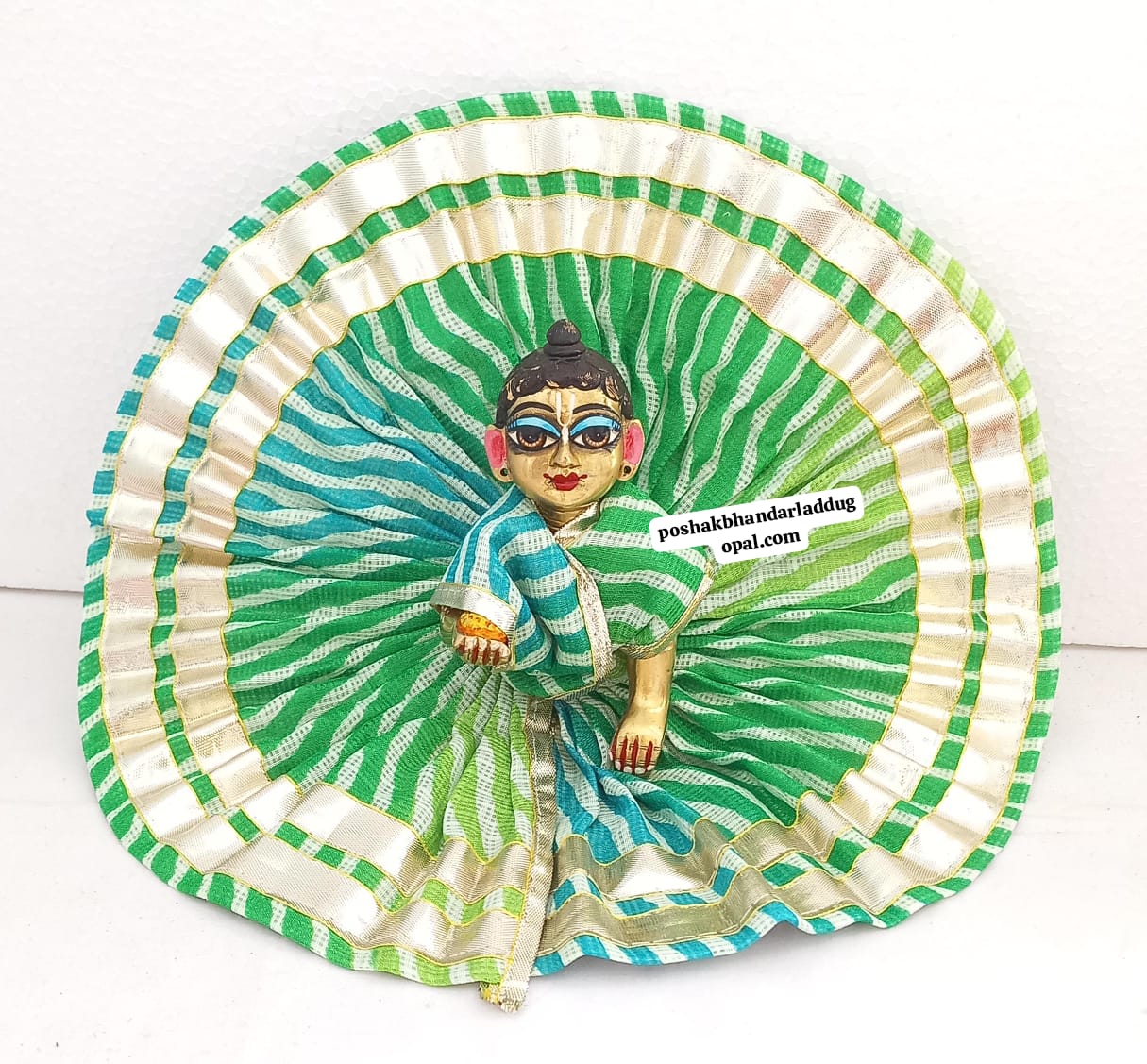 Handmade Laheriya Dress for Laddu Gopal | Designer Kanha Ji Poshak | Fancy Bal Gopal Dress for Janmashtami Celebrations