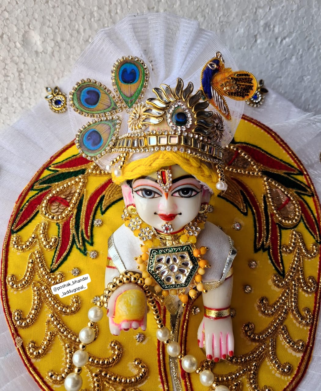 Handmade Designer Laddu Gopal Dress with Heavy Pagdi | Fancy Kanha Ji Poshak for Janmashtami | Bal Gopal & Krishna Ji Dress