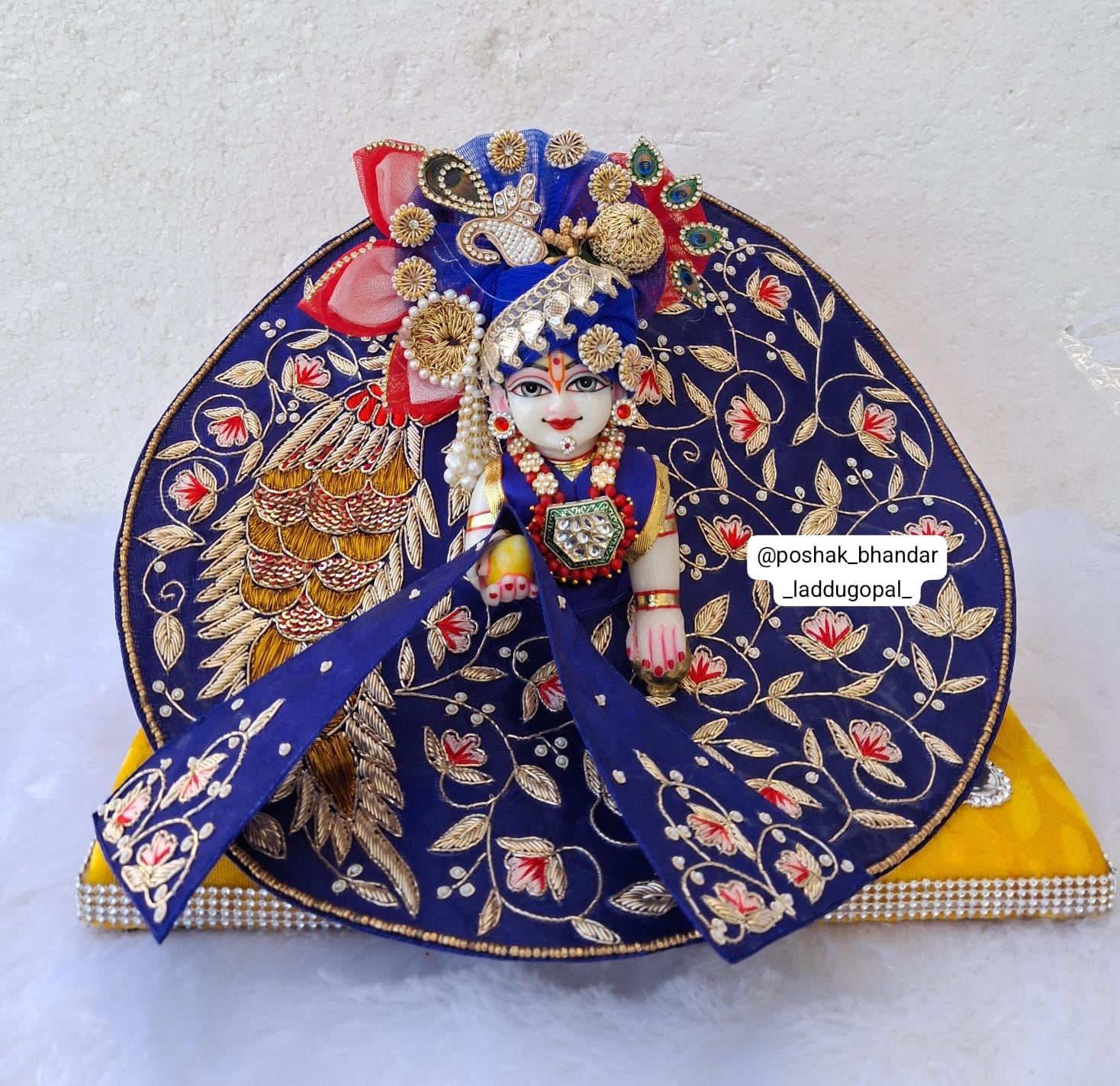 Handmade Designer Laddu Gopal Dress | Fancy Kanha Ji Poshak for Janmashtami | Bal Gopal & Krishna Ji Dress for Festivals