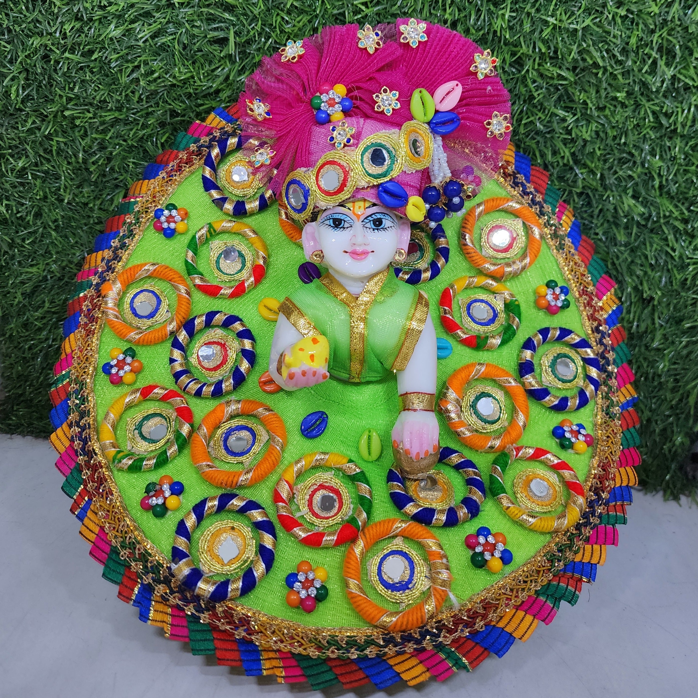 Designer Laddu Gopal Dress | Fancy Kanha Ji Poshak for Janmashtami, Diwali & Holi | Comfortable Bal Gopal Dress (Size 0-6)