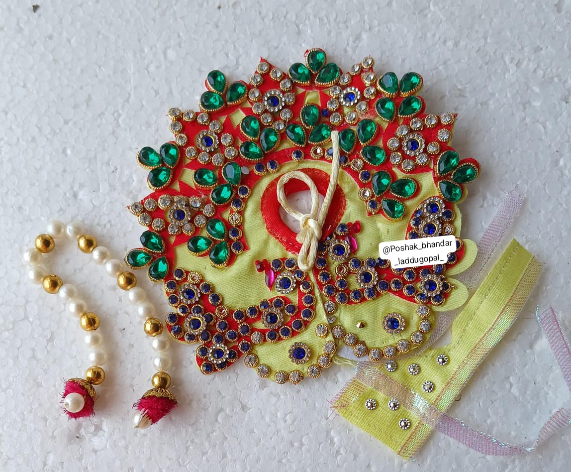 Handmade Designer Laddu Gopal Dress - Fancy Kanha Ji Poshak for Janmashtami, Bal Gopal Dress, Krishna Ji Dress, Perfect Festival Attire