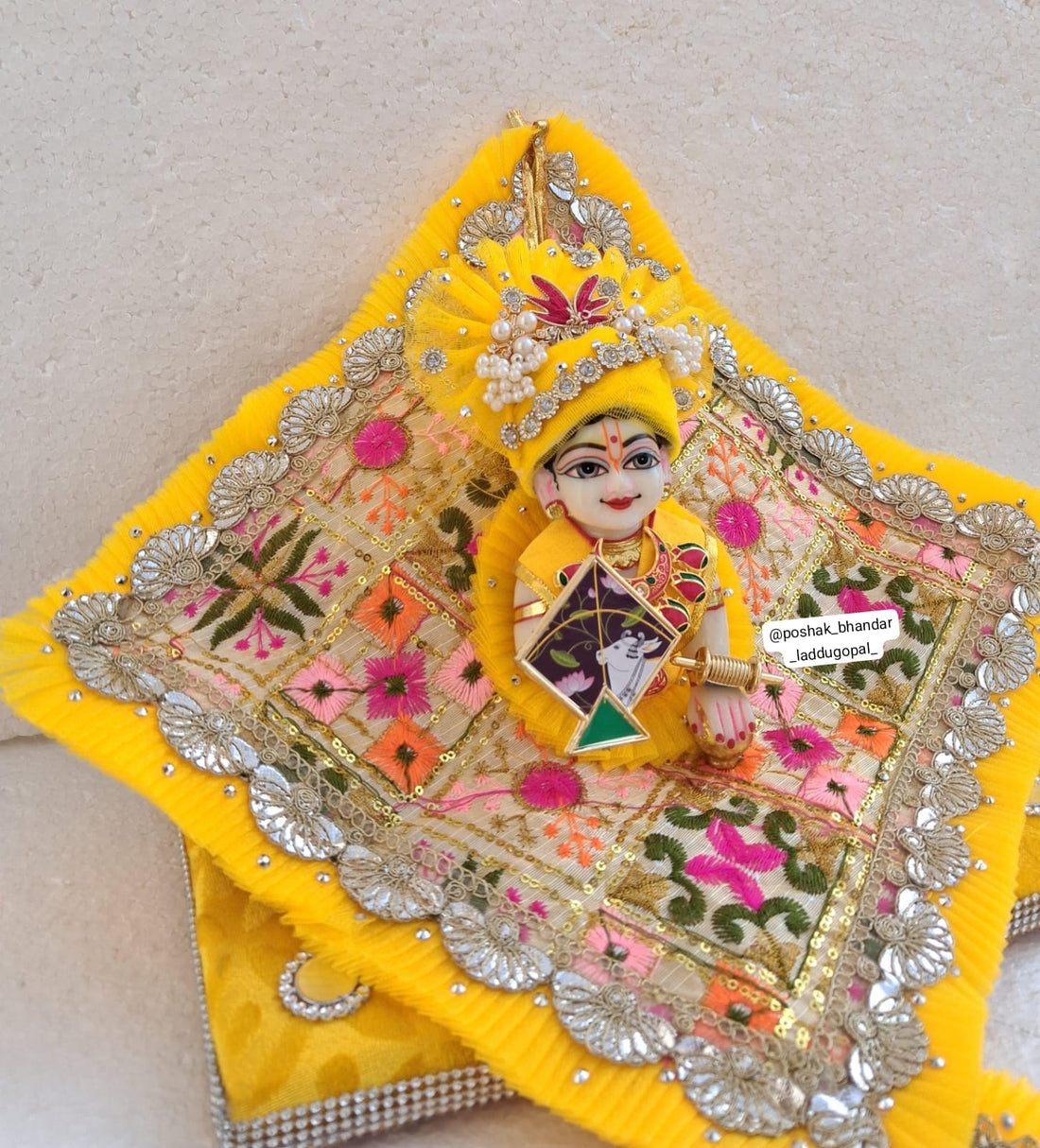 Handmade Designer Laddu Gopal Dress | Fancy Kanha Ji Poshak for Janmashtami | Bal Gopal & Krishna Ji Dress for Festivals