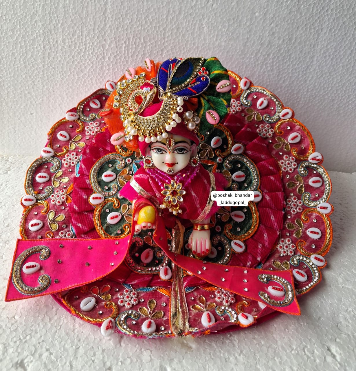 Handmade Designer Laddu Gopal Dress | Fancy Kanha Ji Poshak for Janmashtami | Bal Gopal & Krishna Ji Dress for Festivals