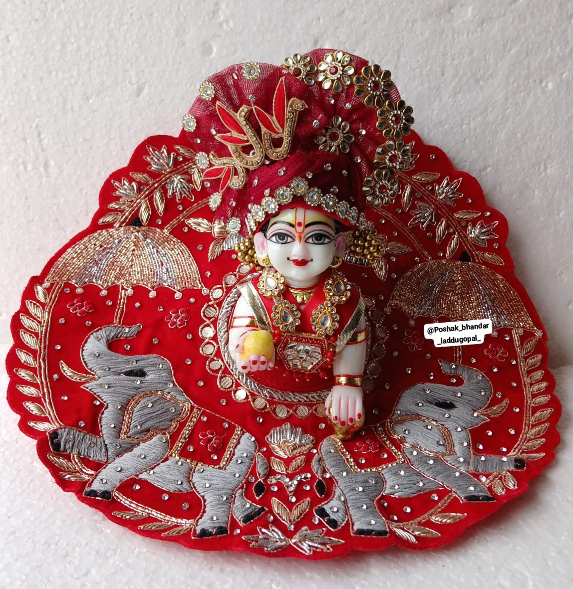 Handmade Designer Laddu Gopal Dress - Fancy Kanha Ji Poshak for Janmashtami Festival | Bal Gopal & Krishna Ji Dress