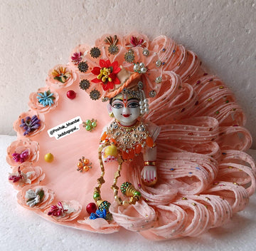 Handmade Half Petal Heavy Dress with Pagdi for Laddu Gopal | Designer Kanha Ji Poshak | Fancy Bal Gopal Dress for Janmashtami Celebrations