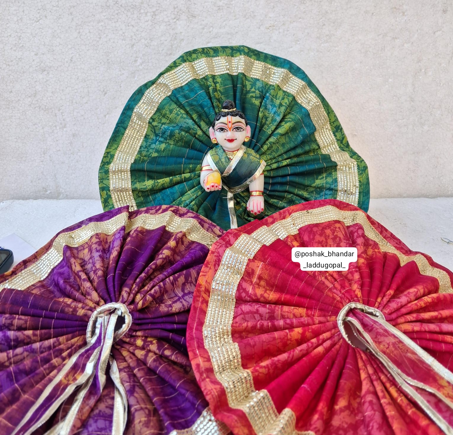 Handmade Designer Laddu Gopal Dress - Fancy Kanha Ji Poshak for Janmashtami Festival | Bal Gopal & Krishna Ji Dress Collection