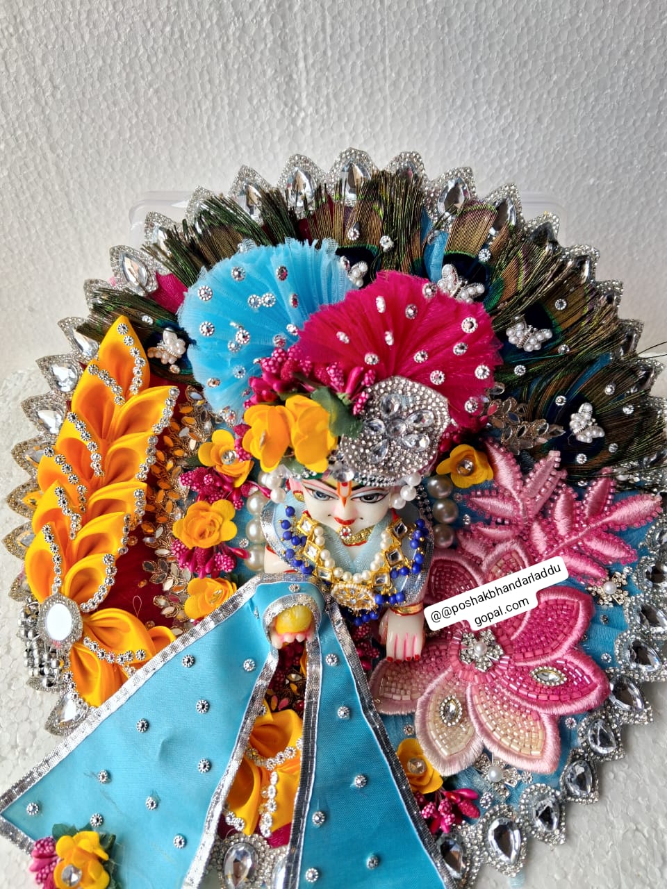 Handmade Heavy Festive Laddu Gopal Dress with Pagdi & Patka | Designer Kanha Ji Poshak for Janmashtami | Fancy Bal Gopal & Krishna Ji Dress