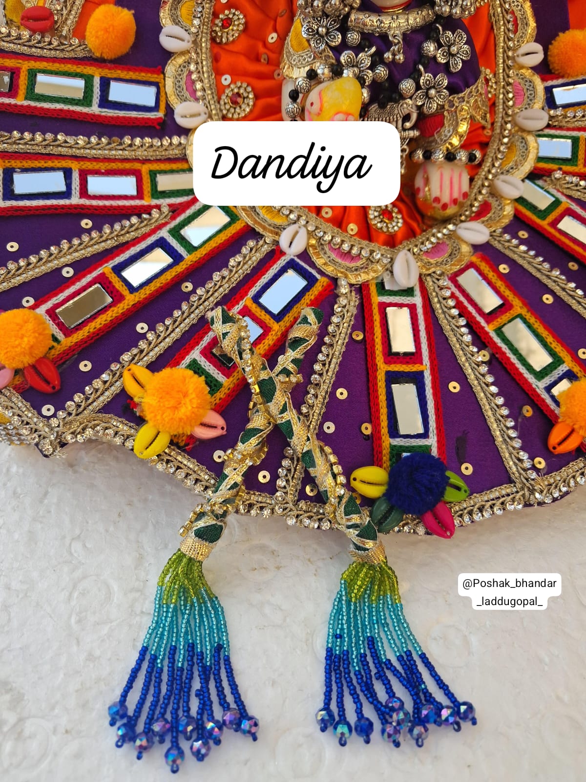 Handmade Designer Dandiya Raas Dress for Janmashtami | Laddu Gopal Dress, Kanha Ji Poshak, Bal Gopal Dress, Krishna Ji Dress - Fancy Festival Outfit