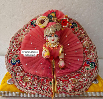 Handmade Heavy Unique Colour Laddu Gopal Dress - Designer Kanha Ji Poshak for Janmashtami, Fancy Bal Gopal & Krishna Ji Dress