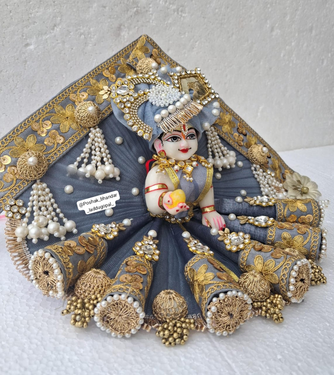 Handmade Designer Laddu Gopal Dress | Fancy Kanha Ji Poshak for Janmashtami | Bal Gopal & Krishna Ji Dress - Perfect Festival Outfit