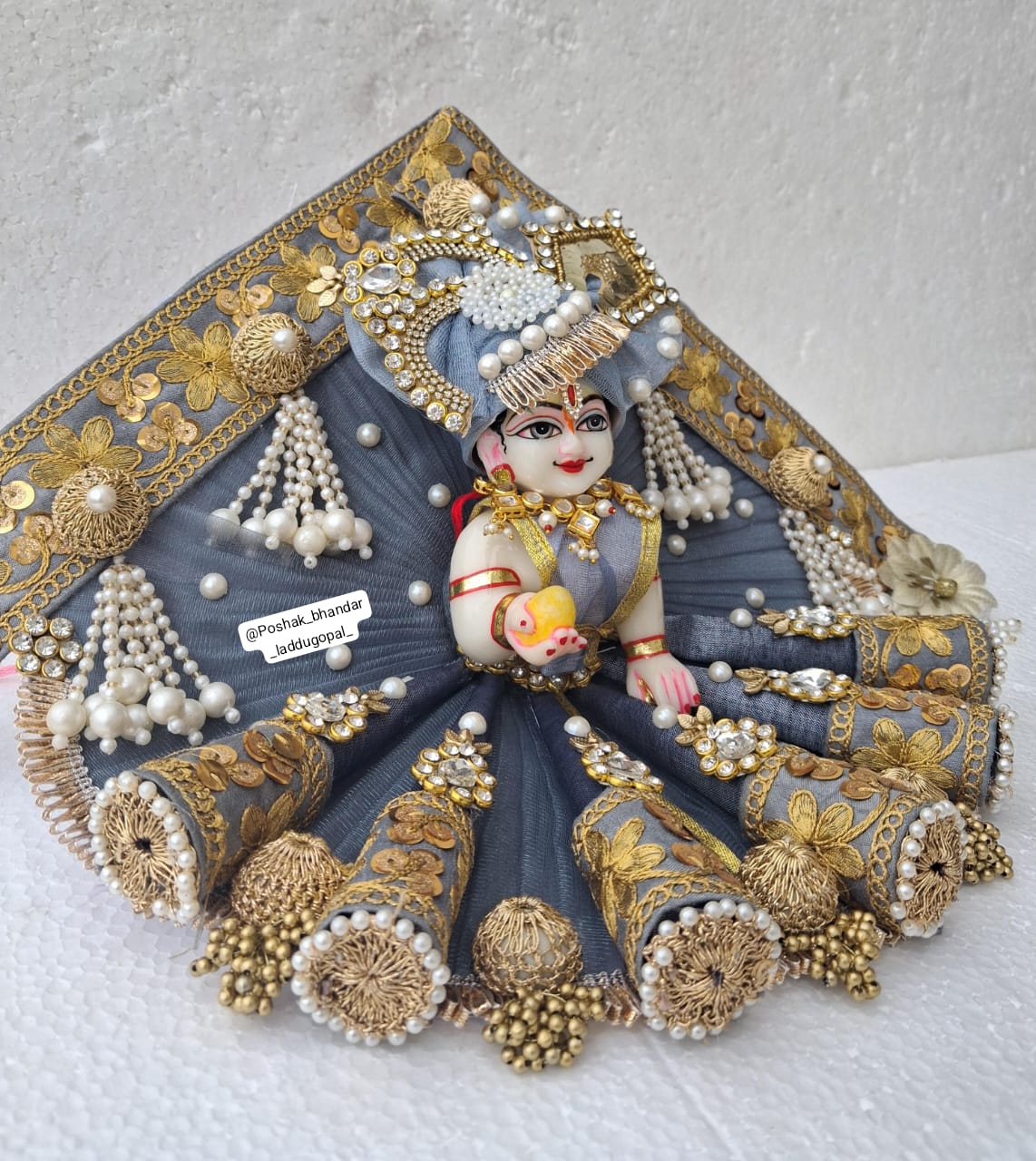 Handmade Designer Laddu Gopal Dress | Fancy Kanha Ji Poshak for Janmashtami | Bal Gopal & Krishna Ji Dress - Perfect Festival Outfit
