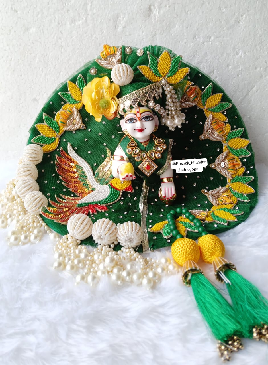 Handmade Designer Laddu Gopal Dress | Fancy Kanha Ji Poshak for Janmashtami | Bal Gopal & Krishna Ji Dress for Festivals
