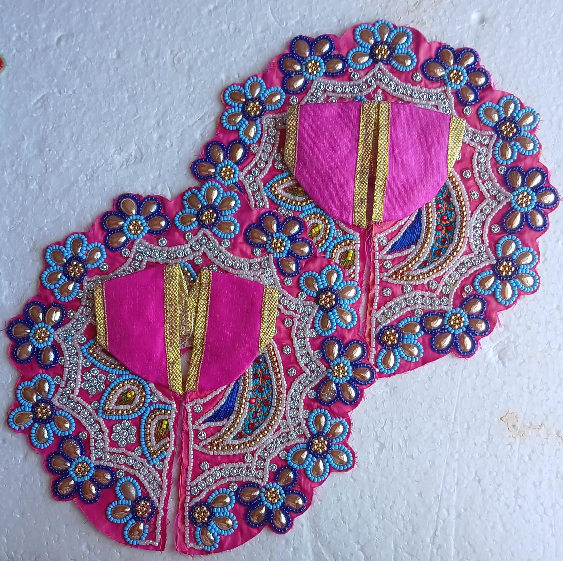 Handmade 3/4 Sleeve Designer Laddu Gopal Dress | Fancy Kanha Ji Poshak for Janmashtami | Bal Gopal & Krishna Ji Dress