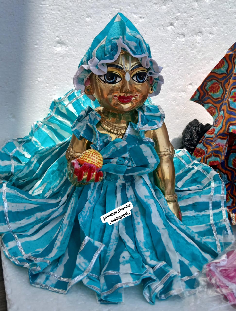 Handmade Pure Cotton Laddu Gopal Dress - Designer Kanha Ji Poshak for Janmashtami, Fancy Bal Gopal Dress, Krishna Ji Outfit