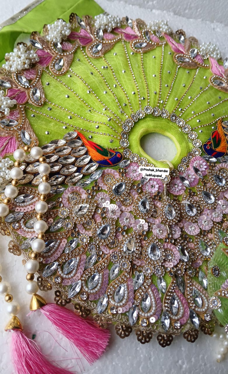 Handmade Designer Laddu Gopal Poshak with Heavy Pagdi - Fancy Kanha Ji Dress for Janmashtami, Bal Gopal & Krishna Ji Celebrations (Sizes 2/3/4)