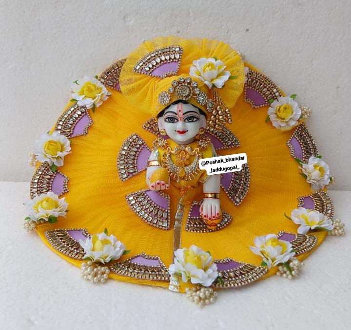 Handmade Classic Laddu Gopal Dress - Designer Kanha Ji Poshak for Janmashtami, Fancy Bal Gopal Dress, Krishna Ji Dress