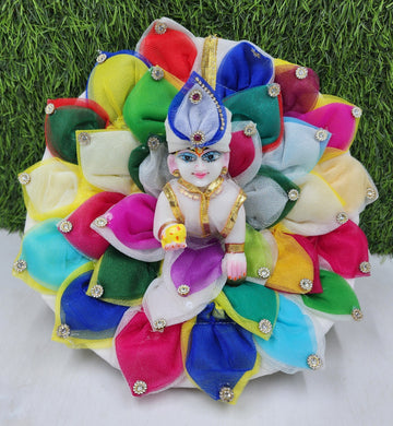Designer Holi Special Multicolour Laddu Gopal Dress | Fancy Kanha Ji Poshak for Janmashtami | Comfortable & Unique Bal Gopal Dress (Size 0-6)