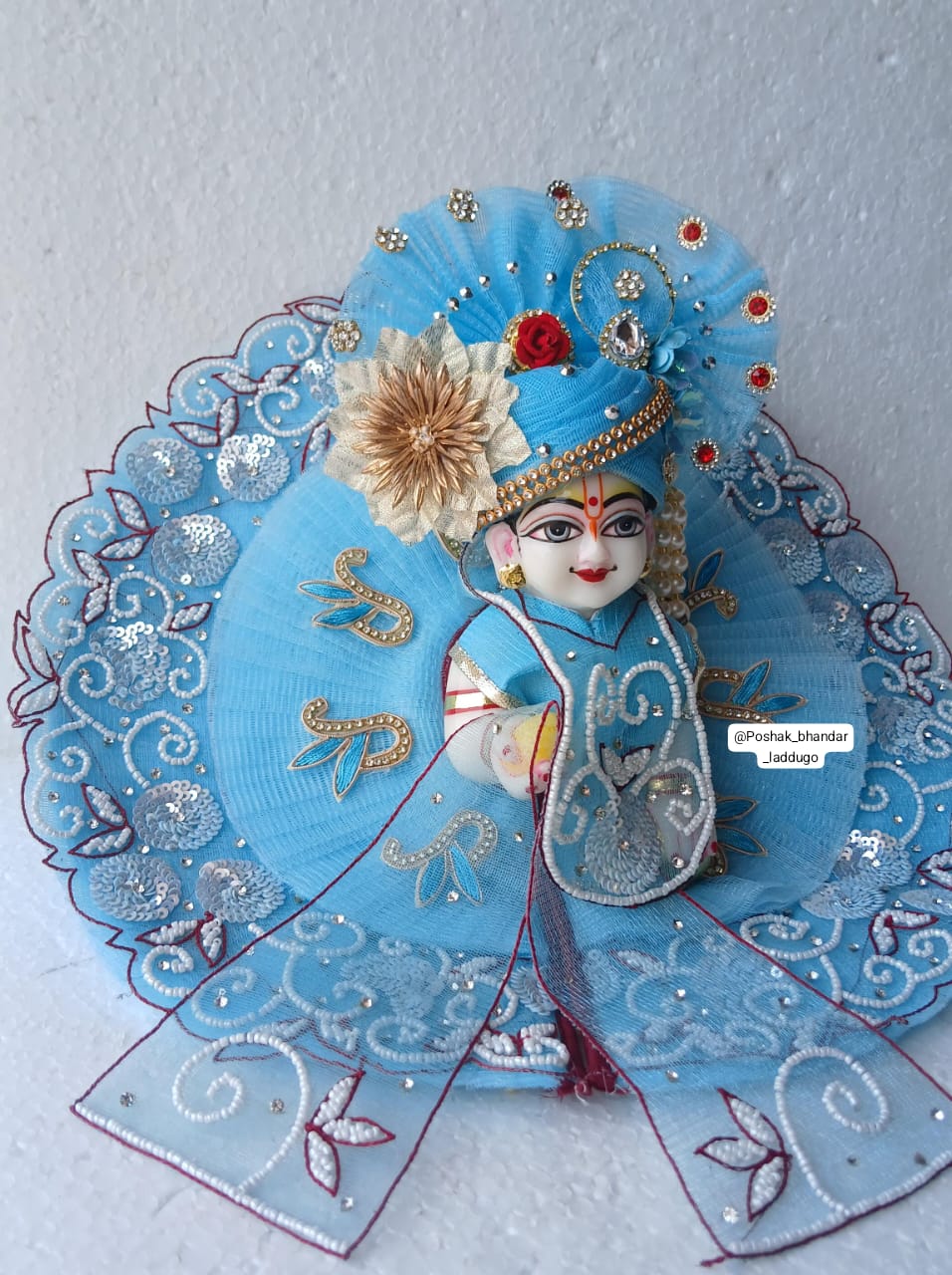 Handmade Designer Laddu Gopal Dress | Fancy Kanha Ji Poshak for Janmashtami | Bal Gopal & Krishna Ji Dress for Festivals