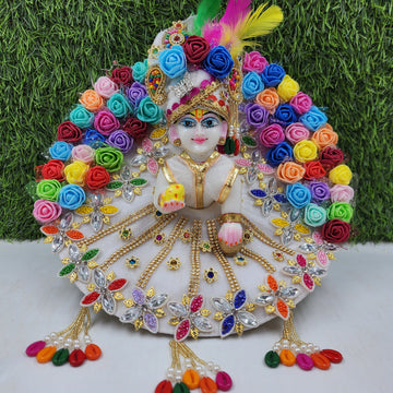 Designer Multi Foam Flower Dress for Laddu Gopal Ji | Fancy Kanha Ji Poshak | Perfect for Janmashtami, Diwali & Festivals | Sizes 0-6 Available