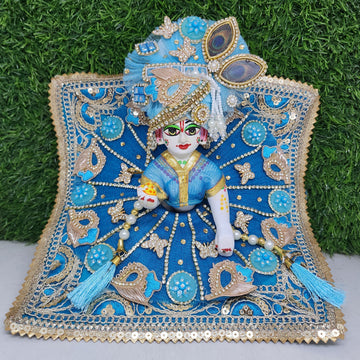Designer Firoji Laddu Gopal Dress for Janmashtami | Fancy Kanha Ji Poshak with Pagdi & Patka | Comfortable Bal Gopal Dress (Size 0-6)