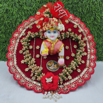 Designer Red Heart Dress for Laddu Gopal Ji | Fancy Kanha Ji Poshak | Bal Gopal Dress for Janmashtami | Size 0-6, Handmade with Comfort