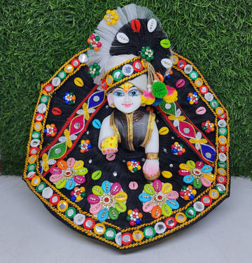 Designer Black Multi Dress for Laddu Gopal Ji | Fancy Kanha Ji Poshak | Perfect for Janmashtami & Festivals | Size 0-6 Available