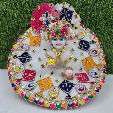 Designer Multi Kite Heavy Laddu Gopal Dress | Fancy Kanha Ji Poshak for Janmashtami, Diwali & Festivals | Size 0-6 | Unique Bal Gopal & Krishna Ji Dress