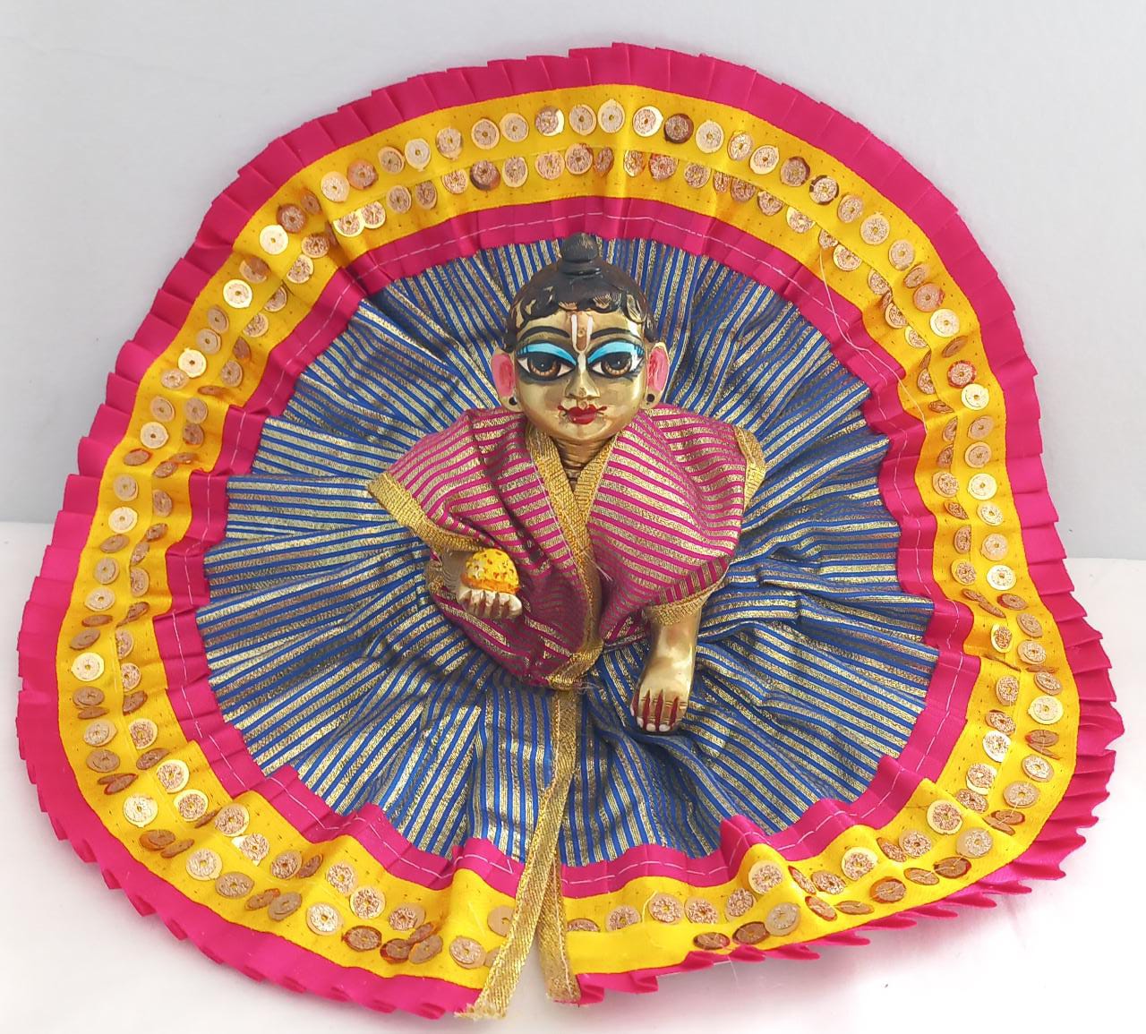 Handmade Designer Laddu Gopal Dress - Fancy Kanha Ji Poshak for Janmashtami, Bal Gopal & Krishna Ji Dress - Perfect Festival Attire