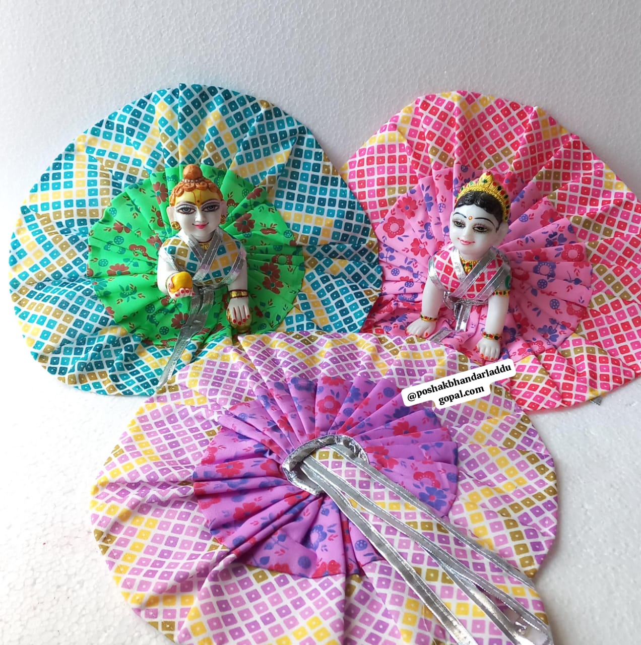 Handmade Designer Laddu Gopal Dress | Fancy Kanha Ji Poshak for Janmashtami | Bal Gopal & Krishna Ji Dress for Festivals