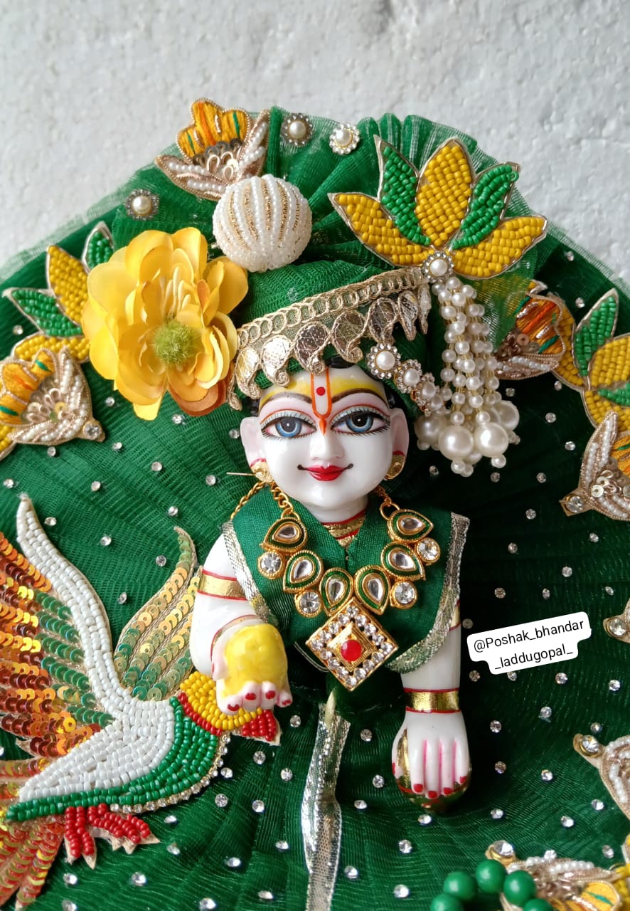 Handmade Designer Laddu Gopal Dress | Fancy Kanha Ji Poshak for Janmashtami | Bal Gopal & Krishna Ji Dress for Festivals