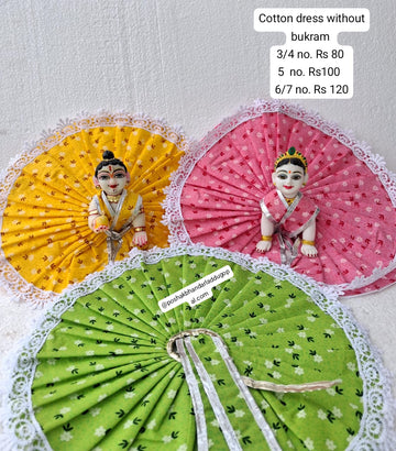 Handmade Cotton Laddu Gopal Dress - Designer Kanha Ji Poshak for Janmashtami, Fancy Bal Gopal & Krishna Ji Dress, Perfect Festival Outfit
