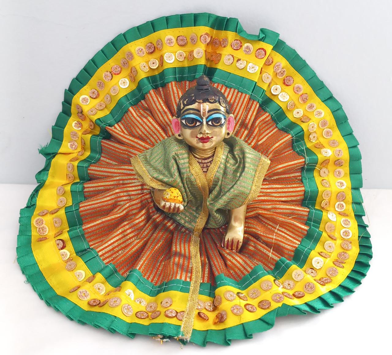 Handmade Designer Laddu Gopal Dress - Fancy Kanha Ji Poshak for Janmashtami, Bal Gopal & Krishna Ji Dress - Perfect Festival Attire