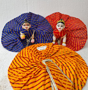 Handmade Laheria Dress for Laddu Gopal | Designer Kanha Ji Poshak | Fancy Bal Gopal Dress for Janmashtami Celebrations | Krishna Ji Dress (3 to 7 Years)